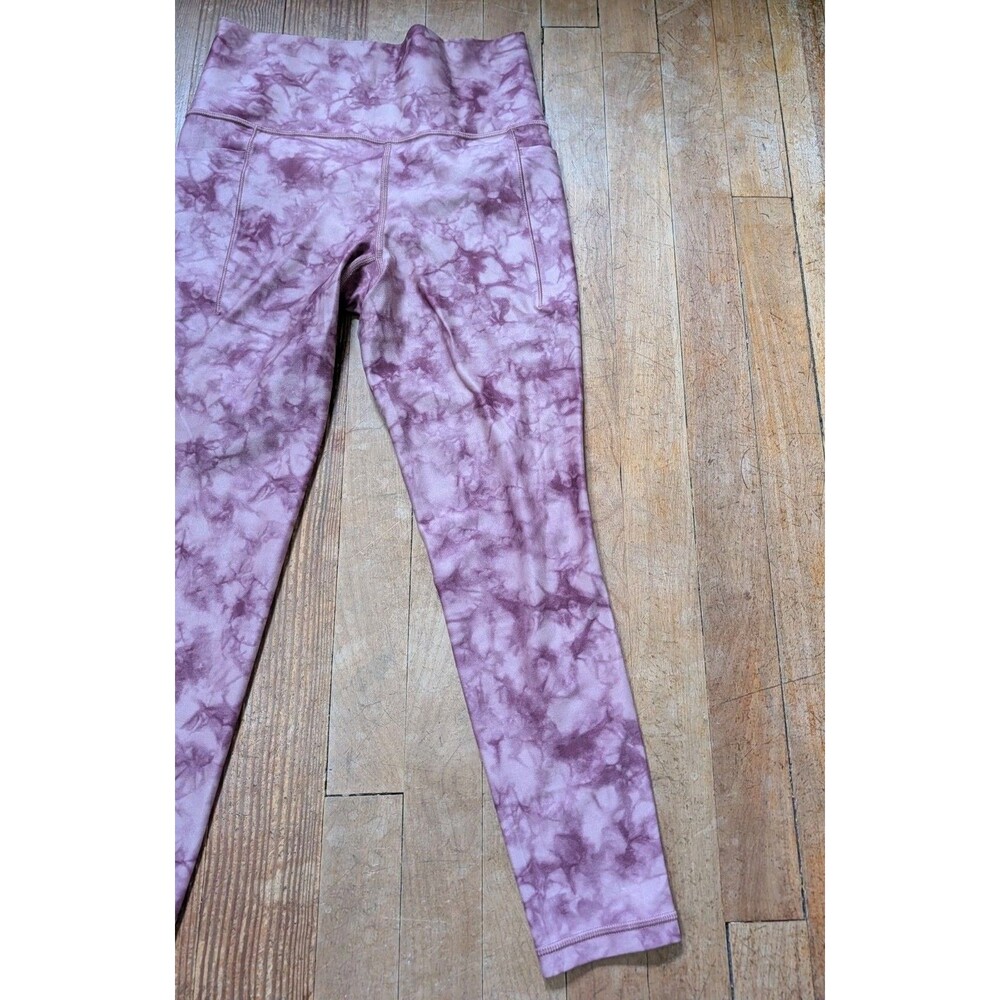 Athleta Salutation Stash Pocket II Pink Tie Dye Leggings Women's S Small